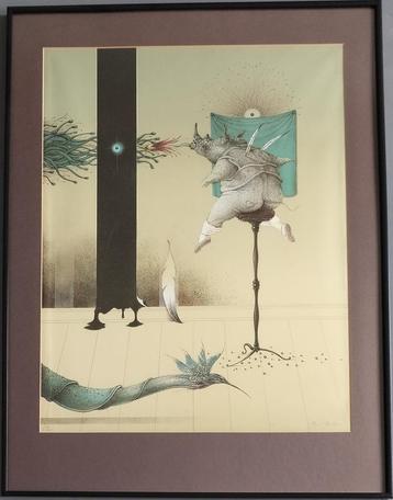 Hans Kanters - ingelijste gesigneerde litho beschikbaar voor biedingen