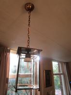 Mooi antiek hal/hang lamp geel koper van rond 1900, Verzenden