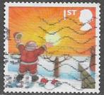 GB 1 St Kerstzegel - Kerstman viert opkomende zon - 2004, Postzegels en Munten, Verzenden, Gestempeld