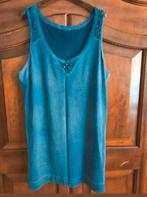 Lange jeansblauwe Didi tricot top met kant L 42-44, Maat 42/44 (L), Didi, Zo goed als nieuw, Zonder mouw