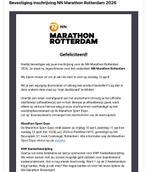 Startbewijs Marathon Rotterdam 2026, Tickets en Kaartjes, Evenementen en Festivals, Eén persoon