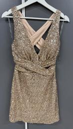 Party jurk goud glitter – nieuw met label (maat L), Ophalen, Zo goed als nieuw, Maat 38/40 (M)