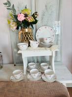 Royal Osborne Rozen porselein antiek thee taart koffieset 6p, Ophalen of Verzenden