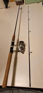 Fijn gevoelig roofvis hengeltje met daiwa molen 210 cm, Watersport en Boten, Ophalen of Verzenden, Zo goed als nieuw, Werphengel