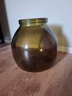 Groene glazen vaas - Recycled Glass, Nieuw, Ophalen of Verzenden, Glas, Minder dan 50 cm