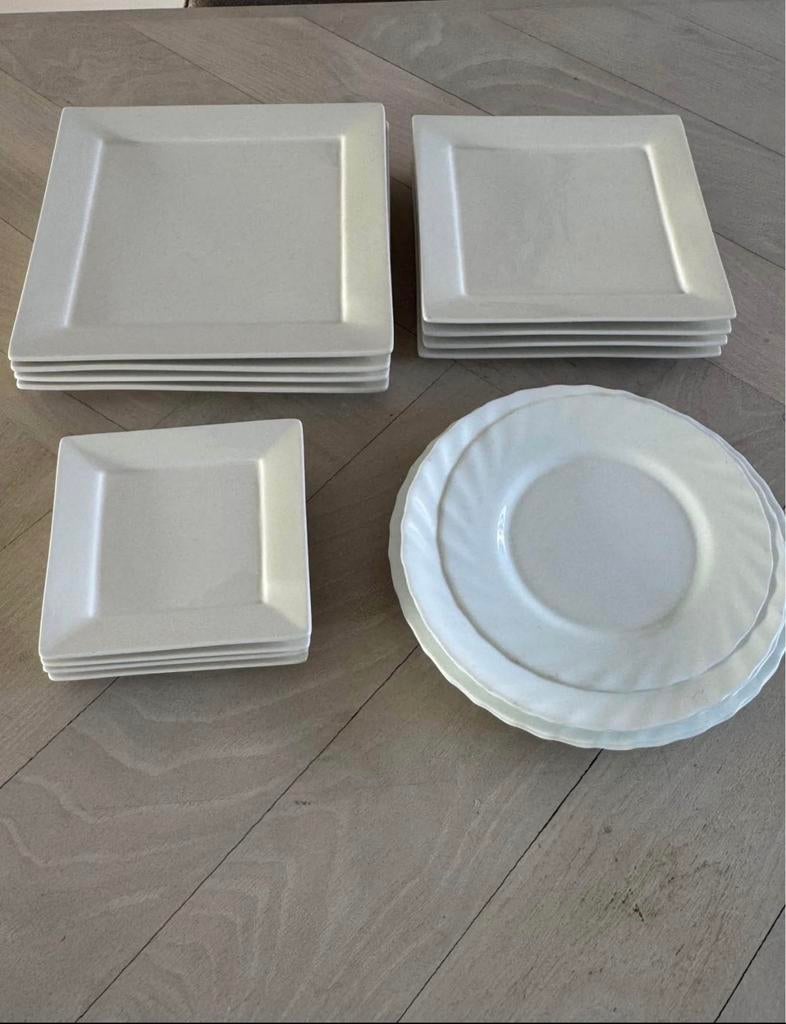 Partij Borden - Verschillende modellen, Huis en Inrichting, Gebruikt, Ophalen of Verzenden, Bord(en), Effen