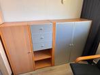 Hülsta houten kast met lades en deuren, Huis en Inrichting, Kasten | Dressoirs, Ophalen, Gebruikt, 100 tot 150 cm, Glas