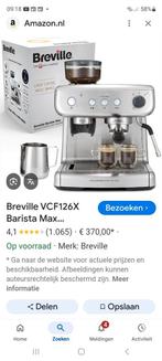 Breville barista max (voor onderdelen), Witgoed en Apparatuur, Koffiezetapparaten, Espresso apparaat, Zo goed als nieuw, 2 tot 4 kopjes
