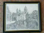 Tekening Oude Zijds Voorburgwal Amsterdam Gerrit Telman, Antiek en Kunst, Ophalen