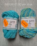 Nieuw katoengaren glinster, kruidvat, blauw, blauwgroen, Hobby en Vrije tijd, Breien en Haken, Ophalen of Verzenden, Nieuw, Breien of Haken