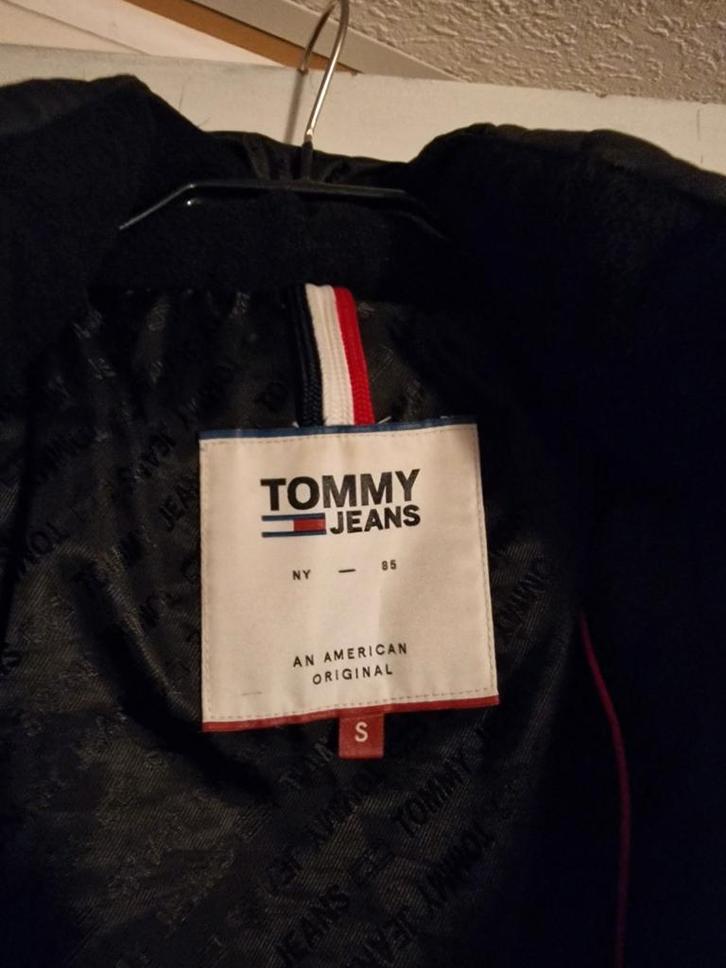 tommy kwaliteits Dons jas maat S, Kleding | Heren, Jassen | Zomer, Zo goed als nieuw, Zwart, Ophalen of Verzenden