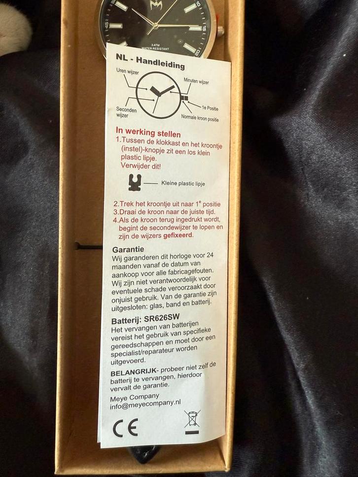 Stijlvol polshorloge - Nieuw in doos!, Sieraden, Tassen en Uiterlijk, Horloges | Heren, Nieuw, Polshorloge, Overige merken, Staal