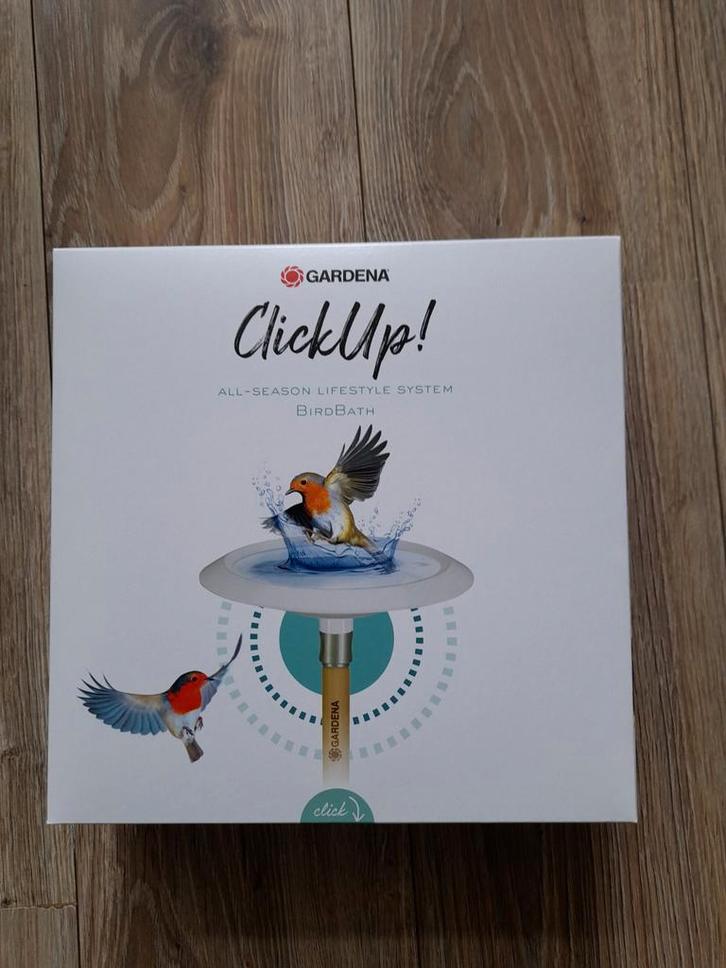 Gardena ClickUp! Vogelbad - Nieuw in doos. Inclusief steel, Tuin en Terras, Vogelhuisjes en Vogelbaden, Nieuw, Ophalen of Verzenden