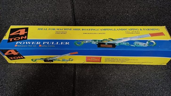 Handtakel 4 ton, staaldraad, Doe-het-zelf en Verbouw, Lieren en Takels, Nieuw, Handmatig, Ophalen of Verzenden