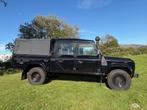 Land Rover 130 CrewCab - 2005 - Btw - crew cab - youngtimer, Auto's, Land Rover, Zwart, 2495 cc, Bedrijf
