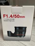 Samyang lens f1.4 / 50 mm voor Pentax (zgan), Ophalen of Verzenden, Zo goed als nieuw, Standaardlens