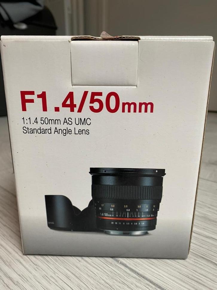 Samyang lens f1.4 / 50 mm voor Pentax (zgan), Audio, Tv en Foto, Fotografie | Lenzen en Objectieven, Zo goed als nieuw, Standaardlens