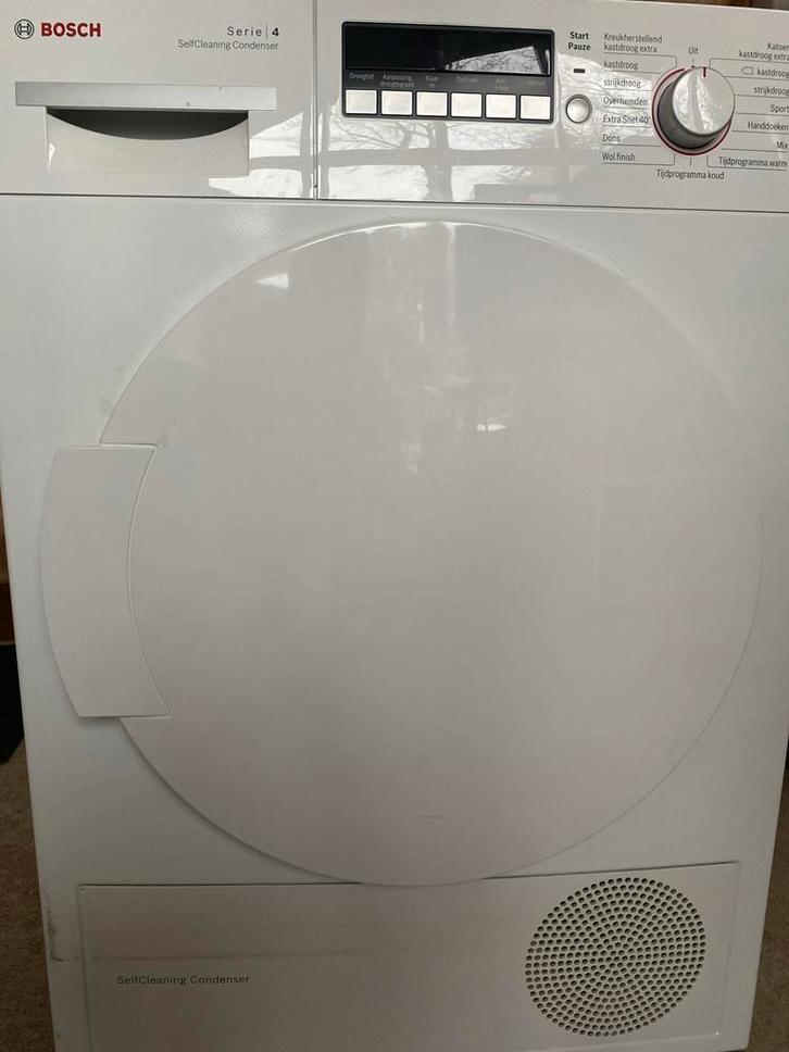 Bosch Serie 4 Condensdroger, Witgoed en Apparatuur, Wasdrogers, Gebruikt, Condens, Voorlader, 6 tot 8 kg, 85 tot 90 cm, Anti-kreukfase