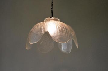 Grote retro vintage hanglamp ijsglas, 50s design, Italie beschikbaar voor biedingen