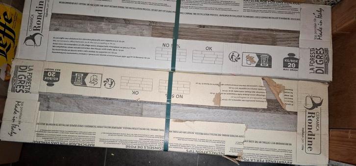 2 dozen met muurtegels 2 m2, Doe-het-zelf en Verbouw, Tegels, Nieuw, Wandtegels, Keramiek, Minder dan 20 cm, Minder dan 5 m², Ophalen