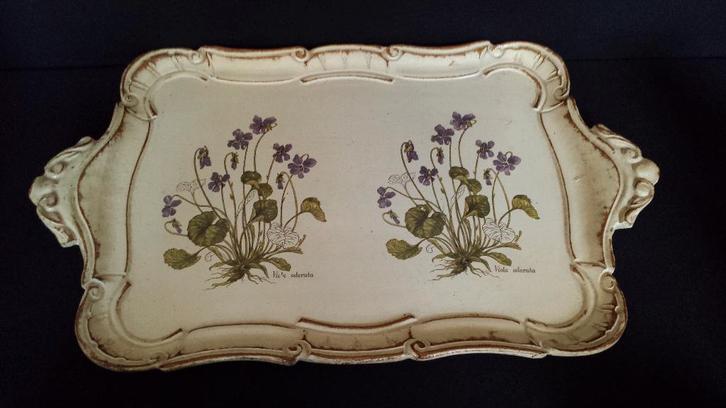 Barok Florentijns DIENBLAD <> ITALIAANS Handwerk 43 x 26 cm., Antiek en Kunst, Curiosa en Brocante, Ophalen of Verzenden