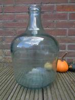 GROTE FRANSE GISTFLES 12L HOOGTE 43 CM  BROCANTE BLAUW GROEN, Ophalen, Overige kleuren, Glas, Minder dan 50 cm