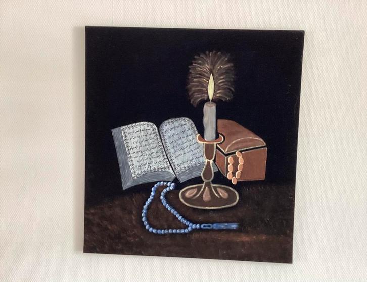 Islamitisch  Schilderij  Koran  Moslim  Moskee, Antiek en Kunst, Kunst | Schilderijen | Modern, Ophalen of Verzenden