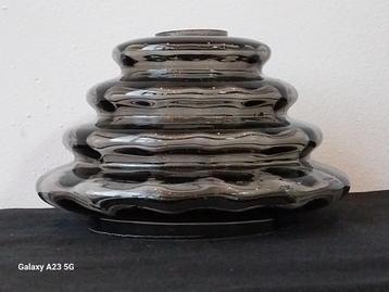 Vintage lampenkap grijs helderglas beschikbaar voor biedingen