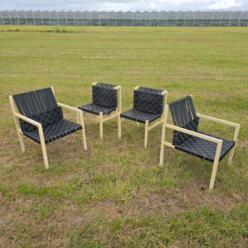 Zeer zeldzame seatbelt chairs Gijs Bakker voor Castelijn beschikbaar voor biedingen