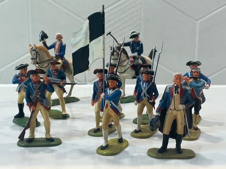 13 Elastolin Pruisische Soldaten paarden Von Specht Regiment, Hobby en Vrije tijd, Modelbouw | Figuren en Diorama's, Zo goed als nieuw