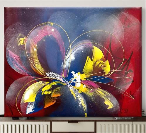 Abstract schilderij 40x50cm, Antiek en Kunst, Kunst | Schilderijen | Abstract, Verzenden