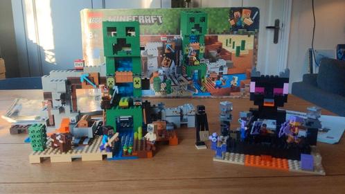 Lego Minecraft Creeper Mijn 21155 en Eindarena 21242, Kinderen en Baby's, Speelgoed | Duplo en Lego, Gebruikt, Lego, Complete set