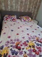 Mooie boxspring 160/200, Ophalen, Tweepersoons, 200 cm, Bruin