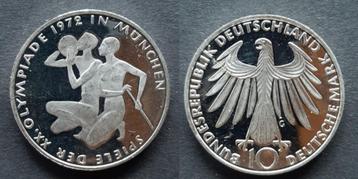 Duitsland 10 Mark 1972 G Olympiade Sporters zilver beschikbaar voor biedingen