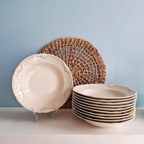Rieber Mitterteich Bavaria, 10 vintage diepe borden, Antiek en Kunst, Antiek | Servies los, Ophalen of Verzenden