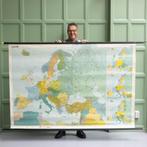 Vintage schoolkaart Europa – Authentieke wanddecoratie, Ophalen of Verzenden, Aardrijkskunde