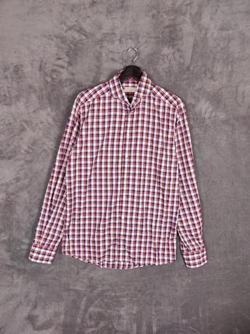 Eton Overhemd Lange Mouw Slim Fit 41 16 Ruit Patroon Rood beschikbaar voor biedingen