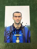 Gesigneerde foto Guiseppe Bergomi Inter Milaan, Ophalen of Verzenden, Zo goed als nieuw, Spelerskaart