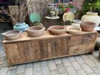 Zware oude stenen schalen, Huis en Inrichting, Woonaccessoires | Schalen en Manden, Ophalen, Gebruikt, Schaal, Rond