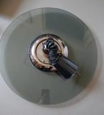 Vintage retro ufo hanglamp rookglas, Huis en Inrichting, Lampen | Hanglampen, Ophalen, Gebruikt
