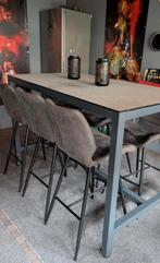 Machtig mooie Bartafel met 6 antraciet
barstoelen, Huis en Inrichting, Barren, Ophalen of Verzenden, Zo goed als nieuw
