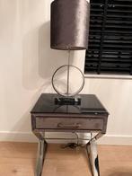 Colmore tafeltje met lamp - Stijlvol en elegant, 45 tot 60 cm, Minder dan 55 cm, Rond, Ophalen of Verzenden