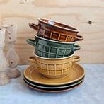 Pruszkow Poland set van drie soepkommen, Keramiek, Ophalen of Verzenden, Zo goed als nieuw, Kom(men)