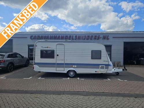 Hobby De Luxe 460 UFE Voortent!! nette caravan, Caravans en Kamperen, Caravans, Particulier, tot en met 4, 750 - 1000 kg, Rondzit