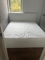 Wit bed met hoofdeinde 200-195, Huis en Inrichting, Slaapkamer | Bedden, Ophalen, Wit, Tweepersoons, Zo goed als nieuw