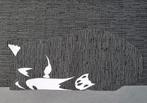Kunstwerkje kat, papier, Ophalen of Verzenden