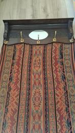 Antieke kapstok met wandkleed en spiegel, Huis en Inrichting, Wandkapstok, Ophalen of Verzenden, Zo goed als nieuw, Minder dan 100 cm