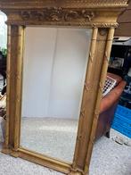 Prachtige antieke kuifspiegel, Antiek en Kunst, Ophalen, Rechthoekig