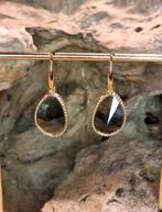 Vergulde edelsteen oorhangers, Sieraden, Tassen en Uiterlijk, Oorbellen, Hangers, Nieuw, Ophalen of Verzenden, Goud