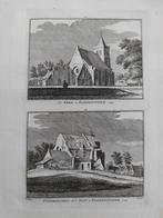 47-48 / Kerk en Slot Ellewoutsdyk - Ellewoutsdijk  Gravure, Ophalen of Verzenden